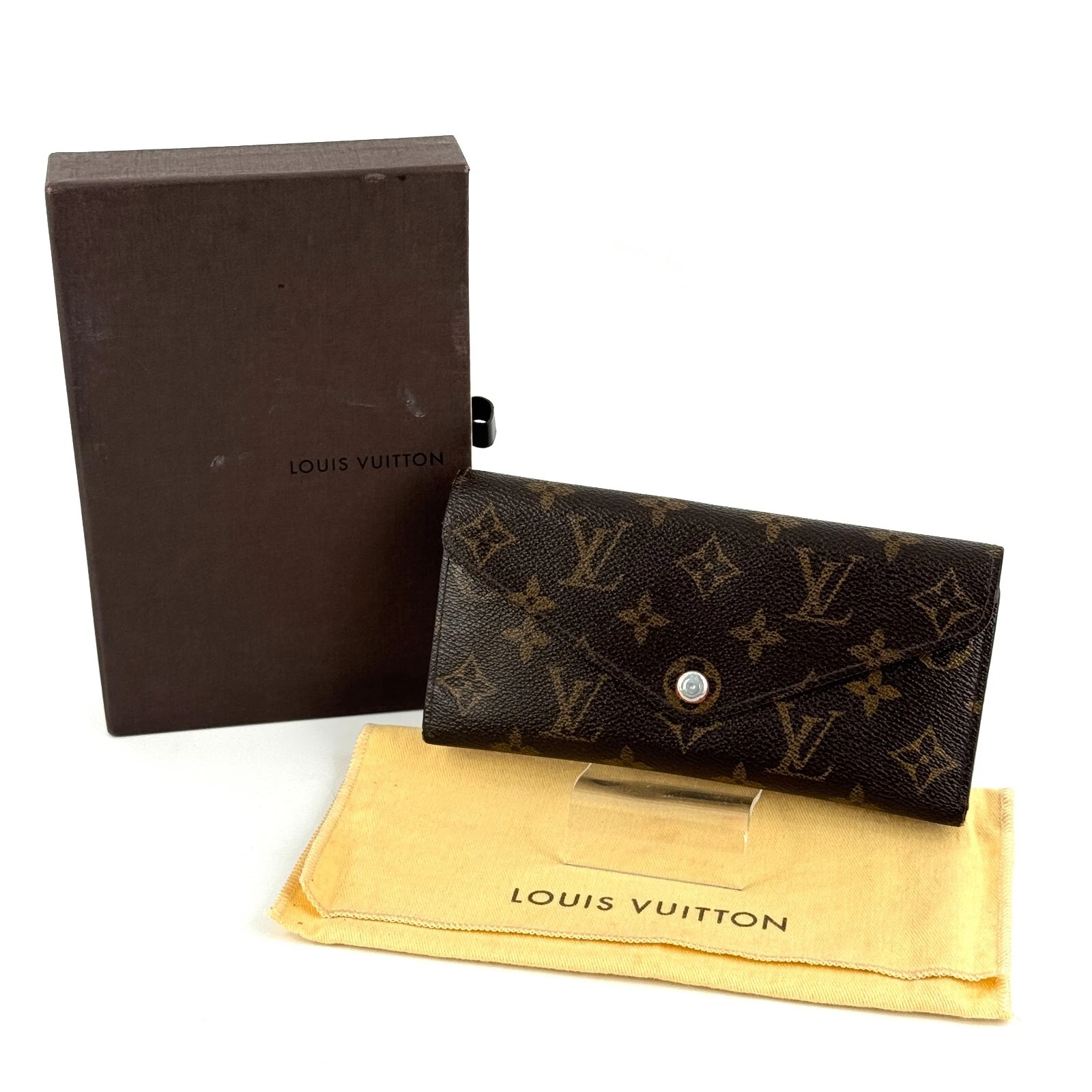 LOUIS VUITTON（LV） Louis Vuitton Monogram Portafoglio Sarah Portafoglio Lungo Zip Portafoglio Autentico