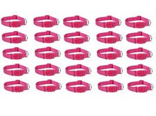 Dog Collar Bulk Packs Bright Pink Nylon Shelter Rescue Vet 4 Adjustable Sizes