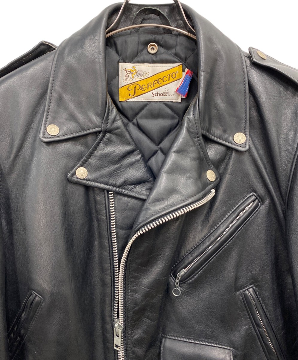 schott 118 ライダース　40 Schott 118 Perfecto Double Riders Leather Jacket black Size
