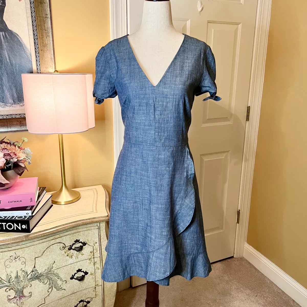 J crew factory wrap dress cheap