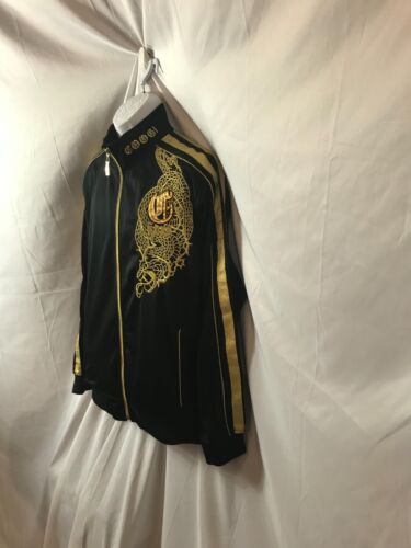 COOGI Black Gold Embroidered Track Hip hop 90's Streetwear Y2K (L) Jacket - Picture 5 of 7