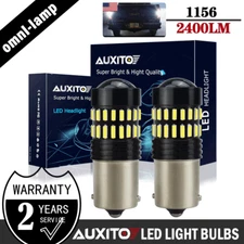 2x AUXITO 1156 LED Reverse Light Canbus Backup Bulb 6500K White Parking DRL Lamp