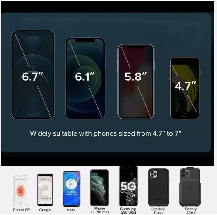 360° Phone Holder Car Mount Windshield Stand For iPhone 15 14 13 Pro Max Samsung - Image 4 of 4