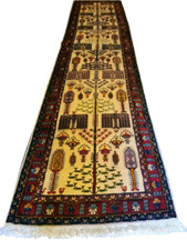 Antique Fine Hand Knotted Persian Rug Bakhtiar Oriental Rug 400x89cm