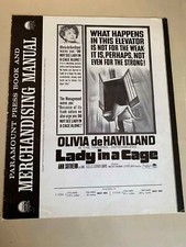 Lady in a Cage Pressbook 1964 Olivia de Havilland, James Caan, Ann Sothern!