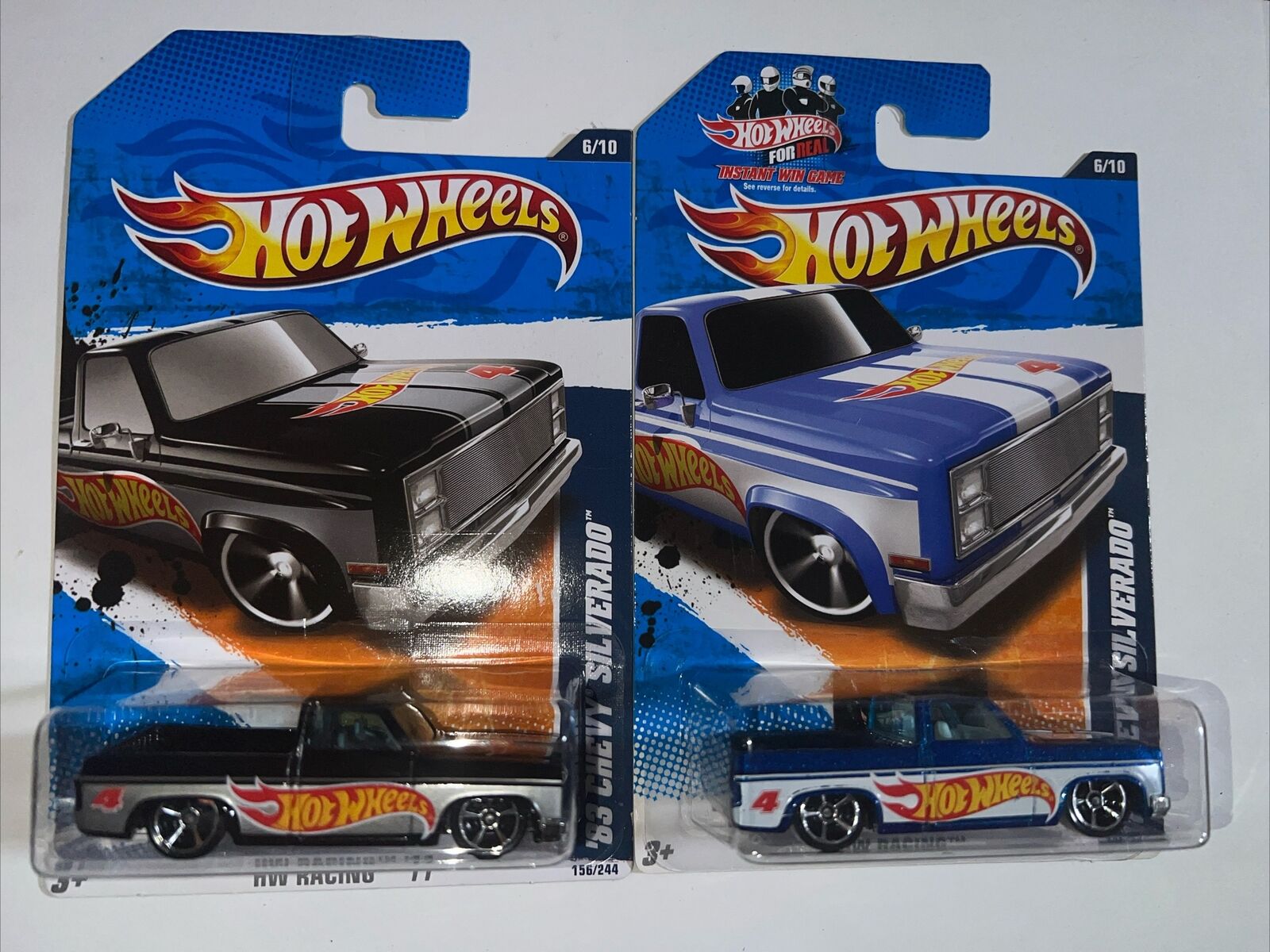 Hot Wheels Walmart Exclusive 83 Chevy Silverado Black & Blue Hot Wheels Racing