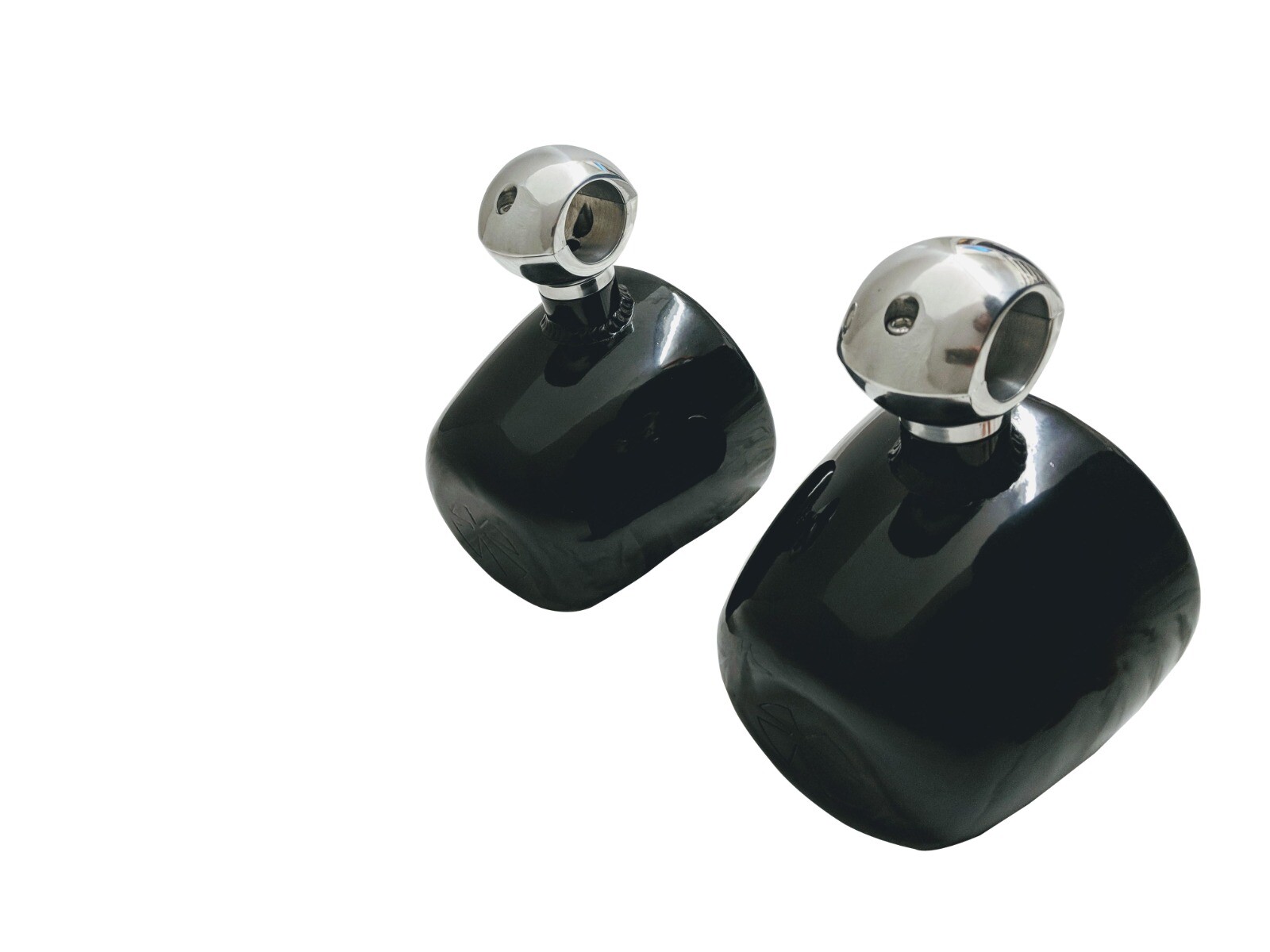 5.25" Motorcycle Crash Bar Speaker Pods,Stereo System,Highway Polished