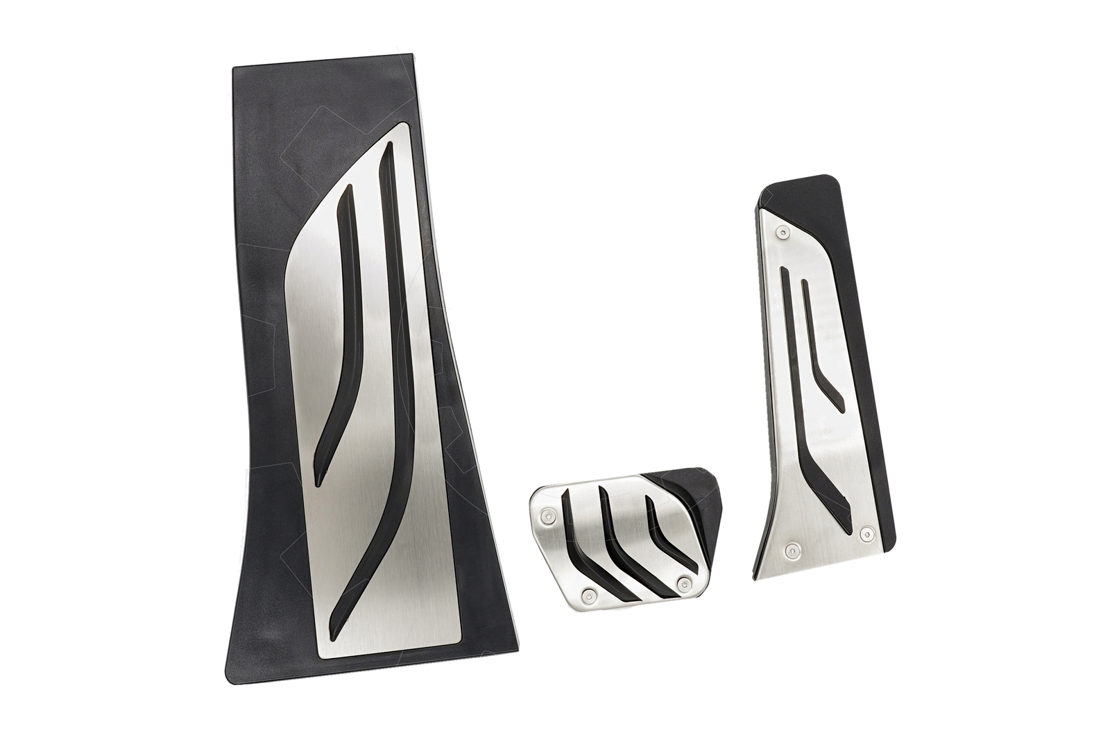 Kit coiffe de pédale pour BMW X5 E70 et F15 en aluminium brossé noir