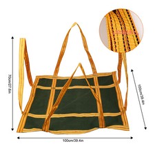 Flat Canvas Sling Hoisting Net Cargo Lifting Net Anti Tear Strong Load-Bearer