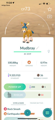 Pokemon Shiny Mudbray - trade 20k stardust