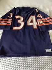 VINTAGE Walter Payton Chicago Bears Authentic NFL Football Jersey (Navy Blue) XL