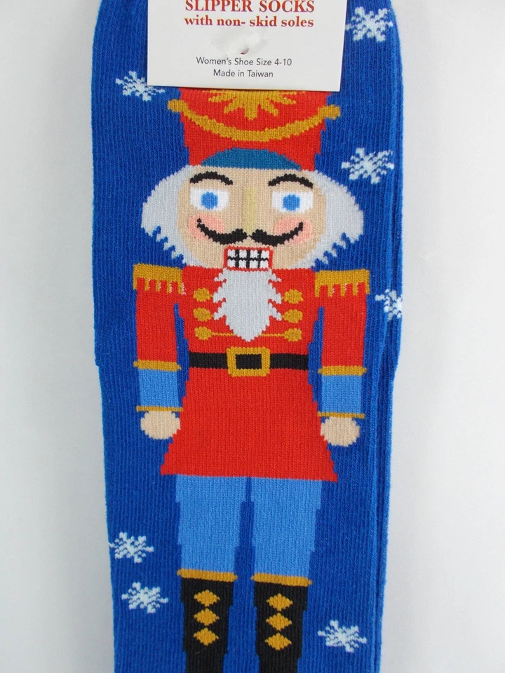 全新带标签 Foot Traffic 女式拖鞋袜胡桃夹子-很棒的礼物创意 — 第 2/3 张图片