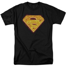 SUPERMAN HOT STEEL SHIELD Licensed Adult Men's Graphic Tee Shirt SM-6XL