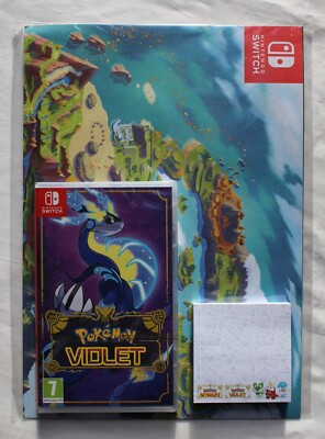 Pokemon Violett + Poster + Haftnotizen Nintendo Switch NEU & SEALED SCHNELLER VERSAND
