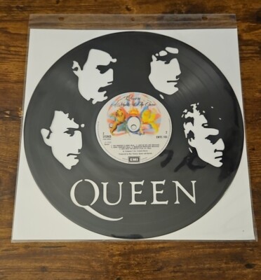 QUEEN VINYL LASER ETCHED CUTOUT RECORD ART A NIGHT AT THE OPERA LP