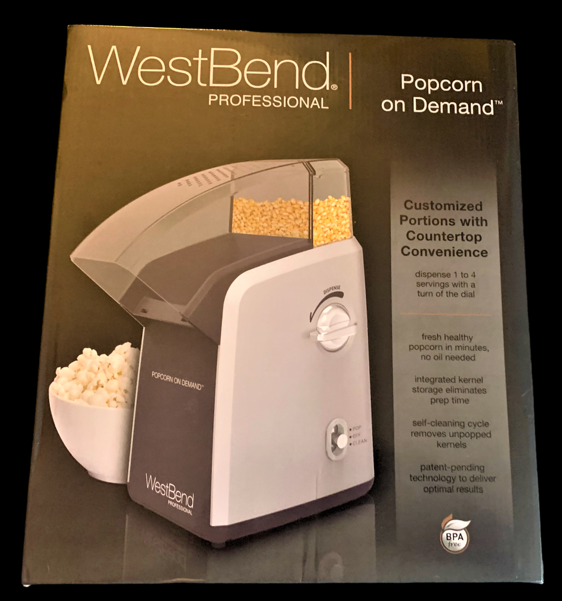 West Bend Professional Popcorn on Demand Countertop Appliance