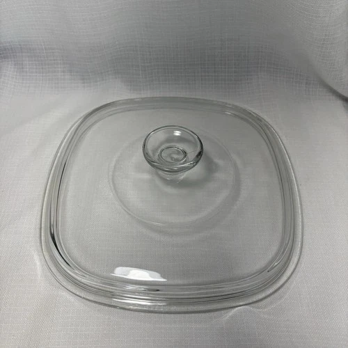 Vintage Pyrex 8" Square Glass Domed Replacement Lid A-9-C