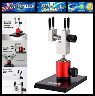 Mini Vise Table Top Clamp - Small Bench Vice for Hobby Jewelers - Adjustable Alu