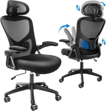 Ergonomic Office Chair Adjustable Lumbar Support and Headrest Home Desk Chair