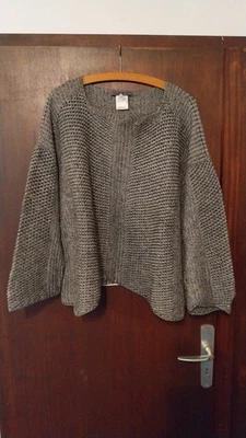 vintage Elementi basic Strickpullover mit 7% Metallfäden, Gr.L - Bild 1 von 4