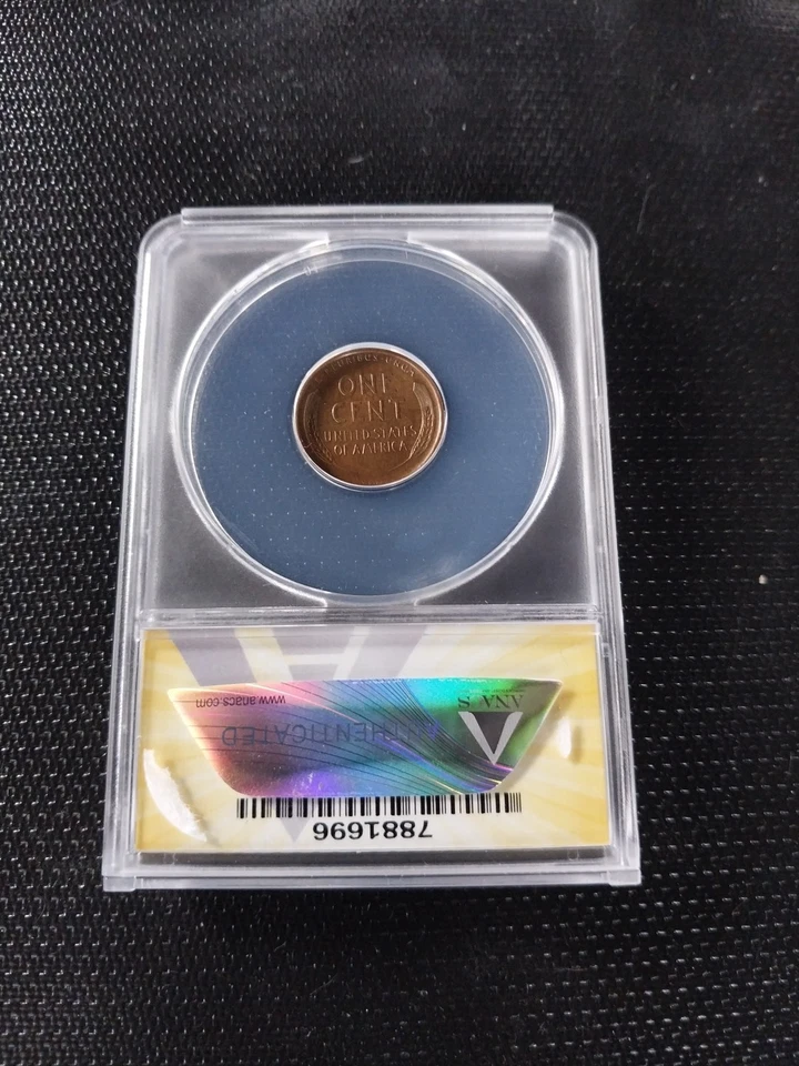 1909 VDB Lincoln Cent Wheat Penny Recolored ANACS MS60 details -  - Image 4 of 4