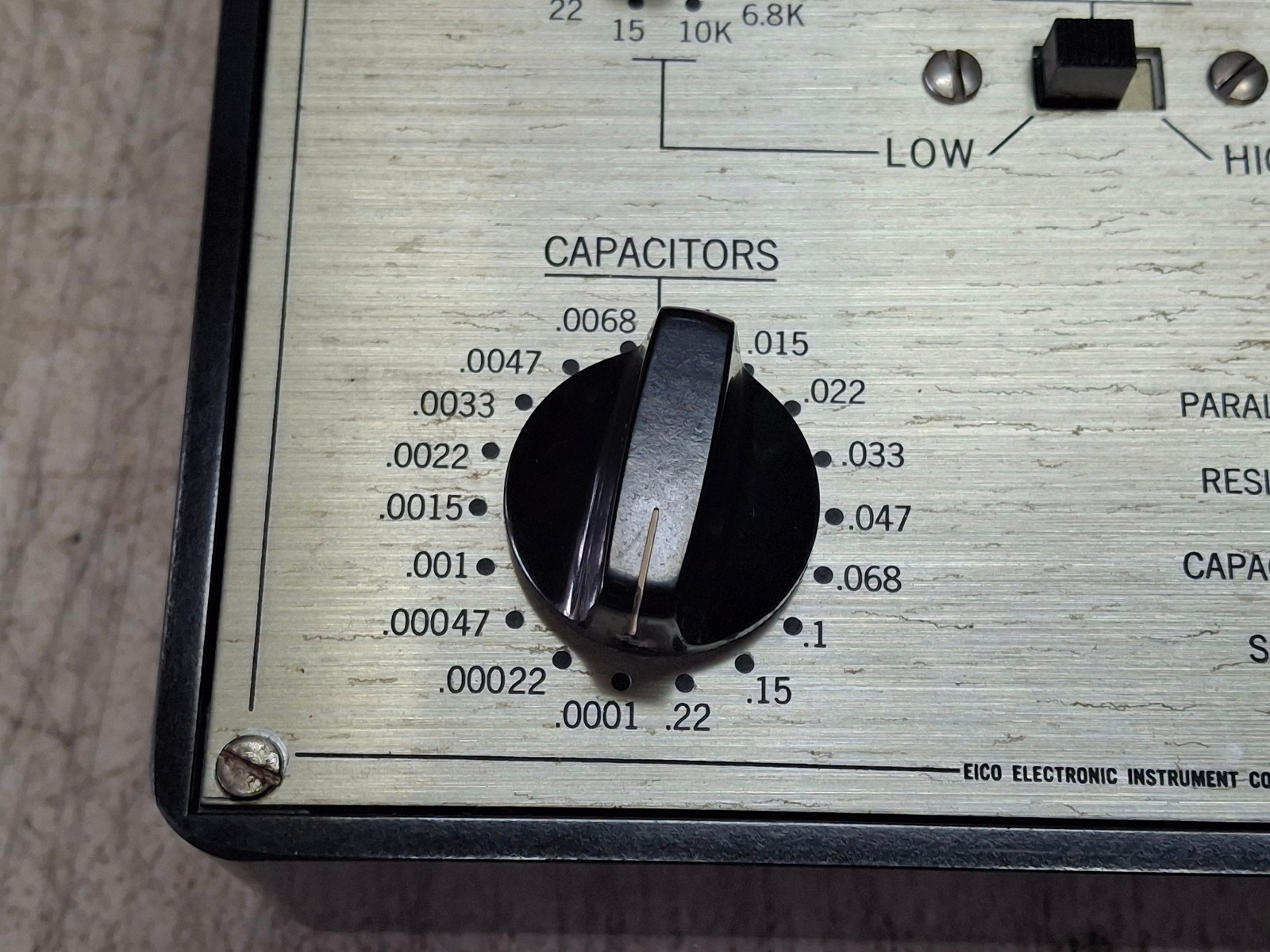EICO 1140 SERIES/PARALLEL RESISTOR CAPACITOR SUB BOX