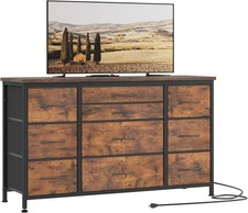120x70x39cm Highboard Szafka Kredens z 10 szufladami z gniazdem TV Schrak
