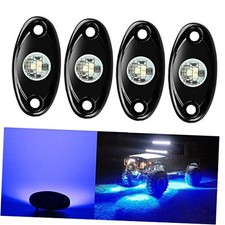 LED Rock Lights, Waterproof LED Neon Underglow Light for Car Truck 4 Pods Blue