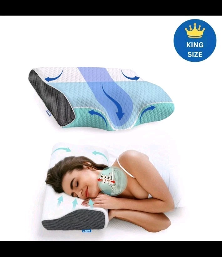 | ANIKAS | Memory Medizinisches Kopfkissen für Seiten, Rücken und Bauchschläfer