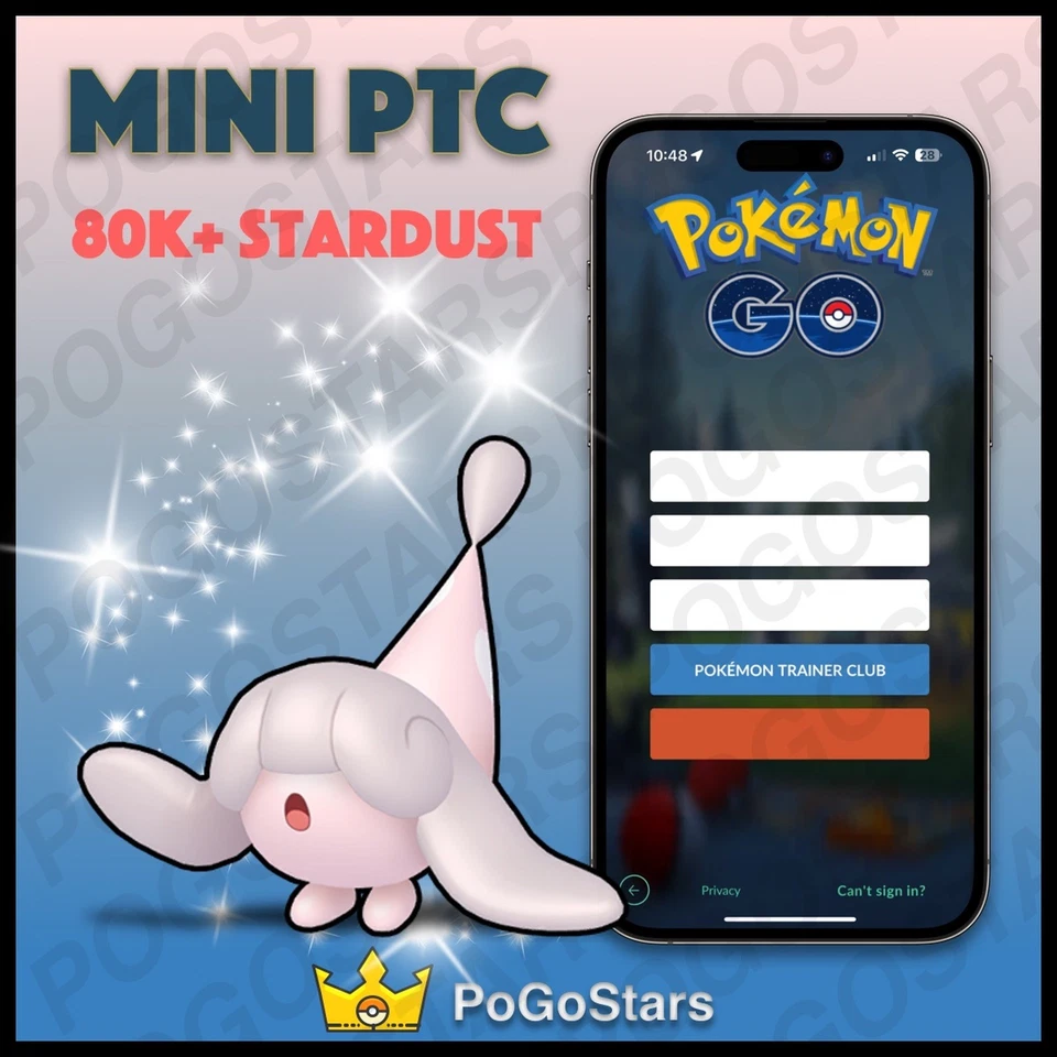 Pokémon PTC GO - Shiny Hatenna - 80K Sternenstaub✨Beschreibung lesen✨