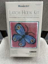 Wonder Art Latch Hook Kit Vintage Butterfly Papillon Mariposa Rug New