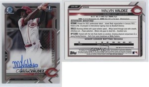 2021 Bowman Chrome Prospect Auto Refractor /499 Malvin Valdez #CPA-MV Auto