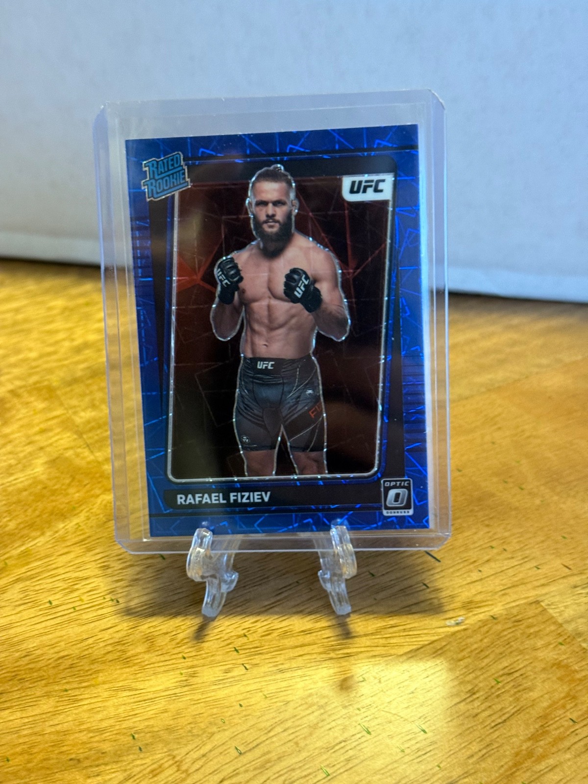 2022 Donruss Optic UFC #116 Rafael Fiziev Blue Velocity