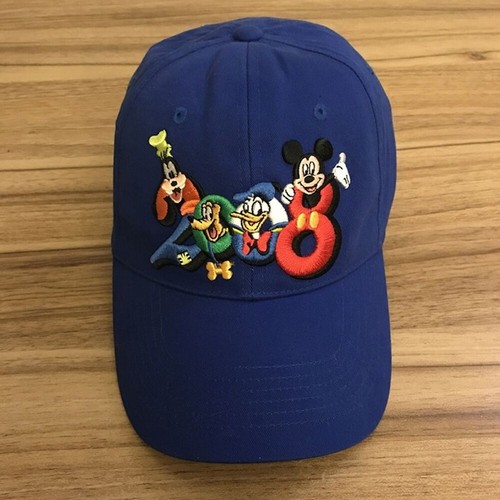 2008 Youth Size Blue Disney Disneyland Resort Hat Mickey Donald Goofy Pluto - Picture 3 of 5