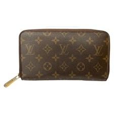 LOUIS VUITTON Monogram Zippy Organizer Zip Around Long Wallet M60002 Brown