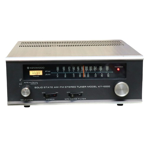KENWOOD SOLID STATE STEREO TUNER AM/FM, KT-1000, USED (see video)