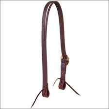52WL 1" Weaver Working Cowboy Split Ear Horse Oiled Leather Headstall Solid