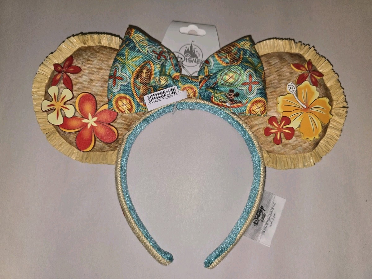 Disney Parks 2025 Polynesian Village Resort Aloha Tiki Minnie Ears Headband NEW 109725aml1.jpg main image 3
