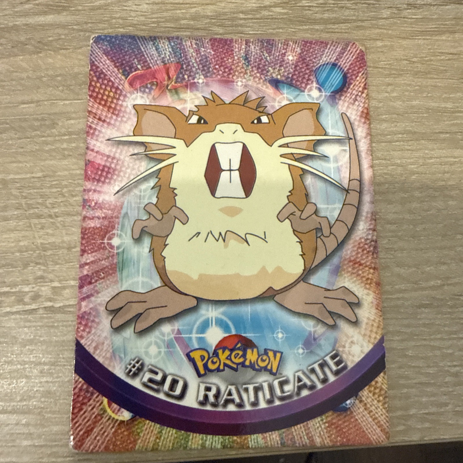 Pokemon Raticate #20 Topps Series 1 TV Animation Blue Label