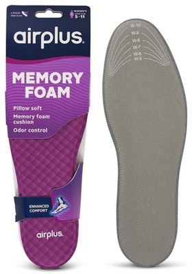 NEW TREND Airplus Memory Comfort Insole Women's 5-11, Trim-to-Fit Women's