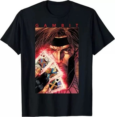 Marvel X-Men Gambit Glowing Cards Graphic T-Shirt size S-5Xl