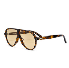 TOM FORD VLADIMIR TF1211 140mm Havana / Light Brown Unisex Aviator Sunglasses