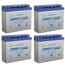 Power-Sonic 12V 18AH SLA Battery Replacement for APC Smart-UPS SUA1500I - 4 Pack