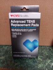 CVS Health Advanced TENS Replacement Pads 4 Reusable Electrode Pads FAST FREE SH