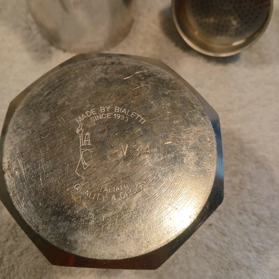 Bialetti Moka Cafetera Estufa Superior Espresso 1 Taza Percolador Italiano Foto 3 de 4