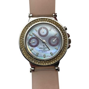 Peugeot 328 Women\'s Watch 34mm Swarovski Crystal - Fresh Battery - WR3ATM Peugeot Women Watch Gold w/ Cream Ceramic Bracelet and  main image 3