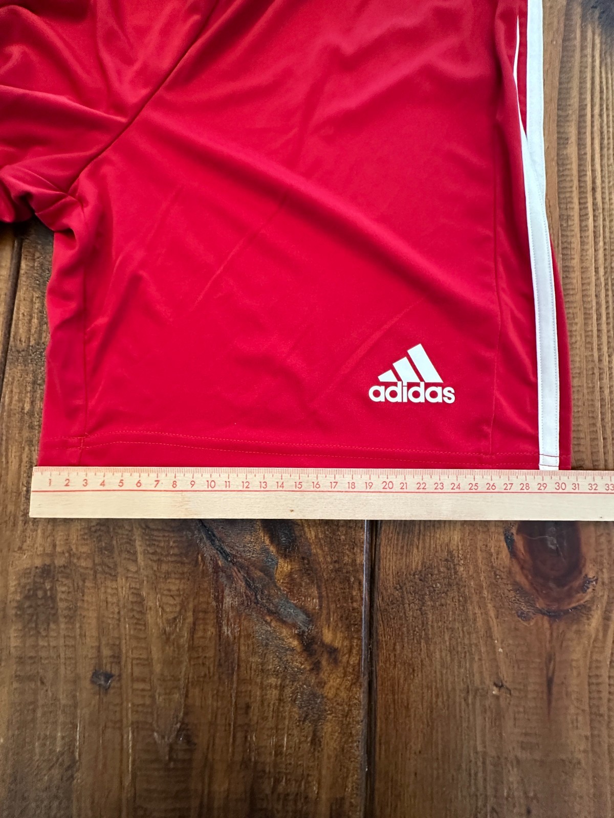 Adidas Mens Red 3 Striped Squadra 21 Football Shorts Elastic Waist Size M NWT