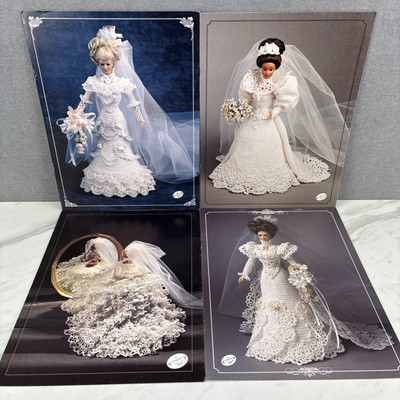 4 Original By Annie Calendar Bed Doll Crochet Bride Fashion Doll Gown Patterns