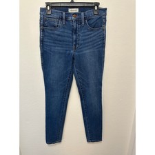 Madewell Womens 10" High Rise Skinny Jeans Dark Wash Denim Size 27