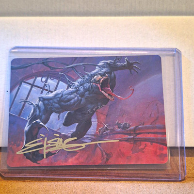 Wizards of the Coast MTG Venom, Evil Unleashed 12/54 Gold Foil Signed ENG 2025